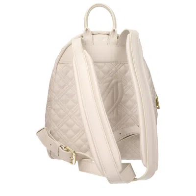 Love Moschino Backpacks And Baby Bags Women Polyurethane Beige/ivory