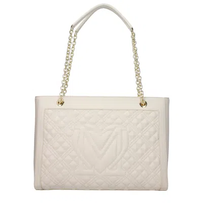 Love Moschino Shoulder Bags Women Polyurethane Beige/ivory