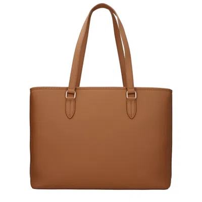 Love Moschino Camel Brown Top Zip Shopper