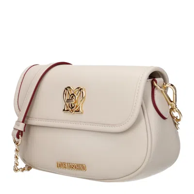 Love Moschino Shoulder Bags Women Polyurethane Beige/ivory