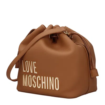 Love Moschino Shoulder Bags Women Polyurethane Brown/camel