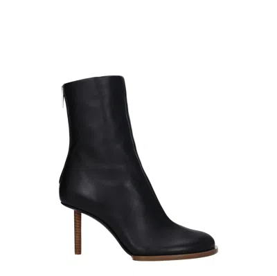 Jacquemus Black Asymmetrical Ankle Boots