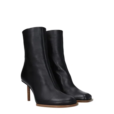 Jacquemus Black Asymmetrical Ankle Boots