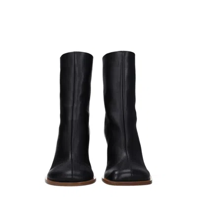 Jacquemus Black Asymmetrical Ankle Boots
