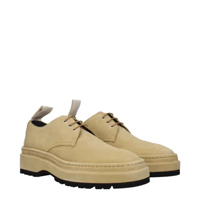 Jacquemus Beige Leather Oxfords And Derby In Neutral