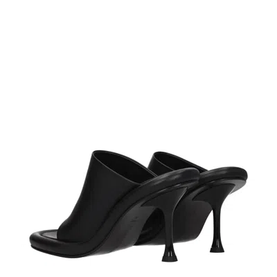 Jw Anderson Woman Sandals Black Size 10 Soft Leather