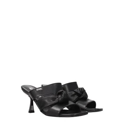Karl Lagerfeld Panache Triple Strap Sandal Woman Sandals Black Size 5 Goat Skin