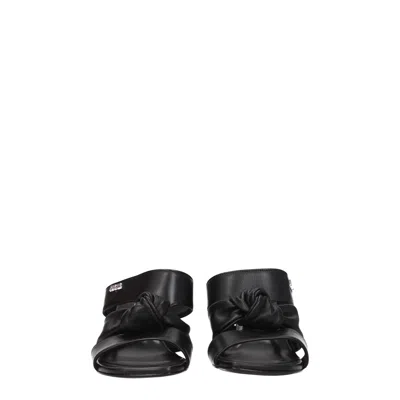 Karl Lagerfeld Panache Triple Strap Sandal Woman Sandals Black Size 5 Goat Skin