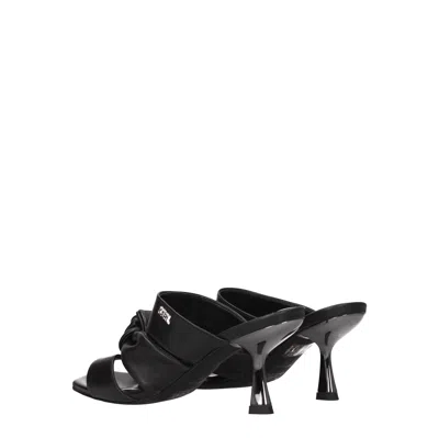 Karl Lagerfeld Panache Triple Strap Sandal Woman Sandals Black Size 5 Goat Skin