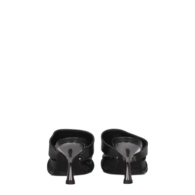 Karl Lagerfeld Panache Triple Strap Sandal Woman Sandals Black Size 5 Goat Skin
