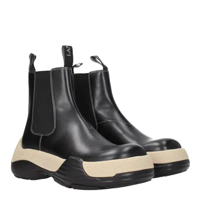 Lanvin Chunky Sole Leather Chelsea Boots