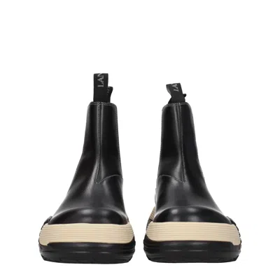 Lanvin Chunky Sole Leather Chelsea Boots