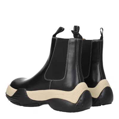 Lanvin Chunky Sole Leather Chelsea Boots