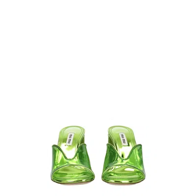 Miu Miu Sandals Women Plexiglas Green