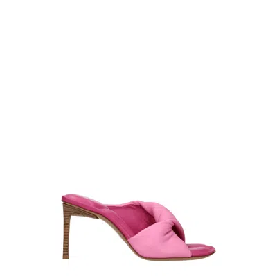Jacquemus Les Mules Bagnu Sandals In Pink Leather