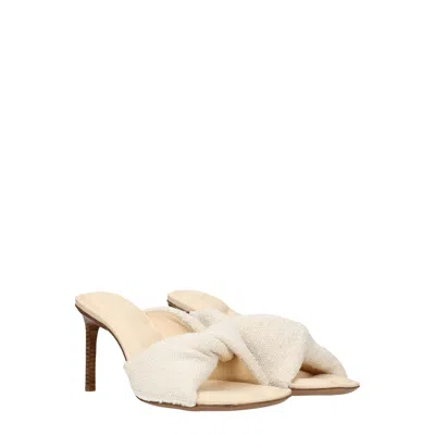 Jacquemus Beige Fabric Sandal In Neutral