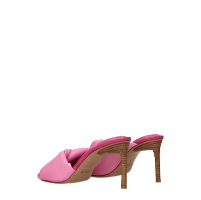Jacquemus Les Mules Bagnu Sandals In Pink Leather