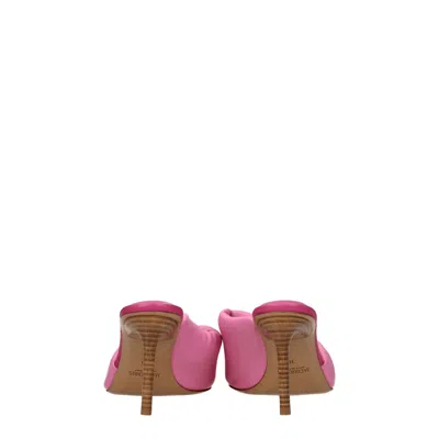 Jacquemus Les Mules Bagnu Sandals In Pink Leather