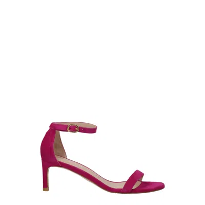 Stuart Weitzman Pink Leather Sandal In Pink
