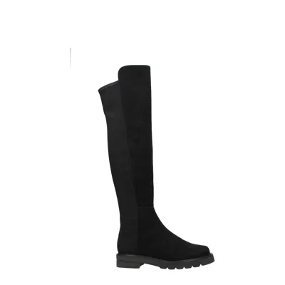 Stuart Weitzman Round-head Boots In Black