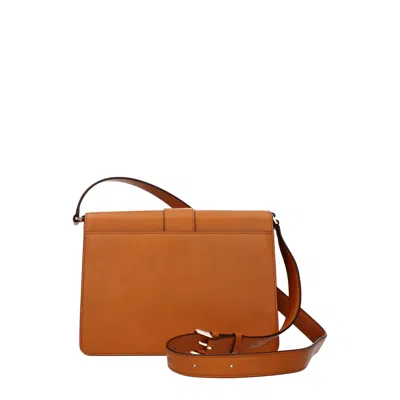 Shop Mcm Shoulder Bags Women Leather Brown