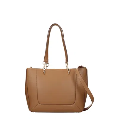 Love Moschino Shoulder Bags Eco Friendly Woman Polyurethane Brown/camel