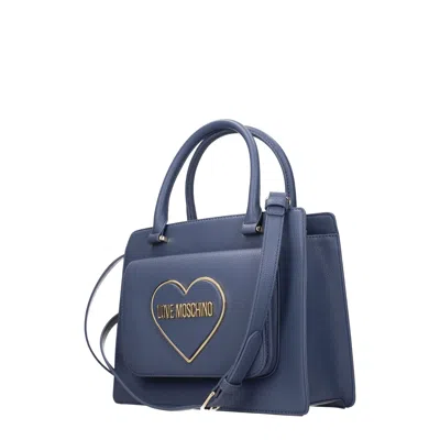 Love Moschino Hand Bags Women Polyurethane Blue/denim