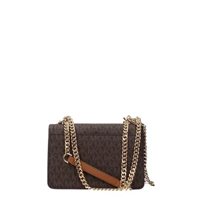 Michael Kors Shoulder Bags Heather Xs Women Fabric Brown/acorn