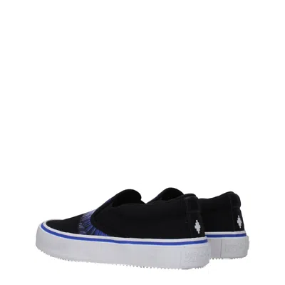 Marcelo Burlon County Of Milan Black Fabric Slip-on Loafer In Black
