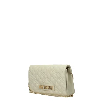Love Moschino Clutches Women Polyurethane Beige/ivory