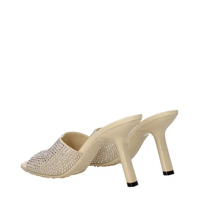 Loewe Beige Suede Petal Mules In Nude