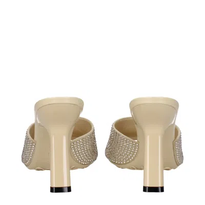 Loewe Beige Suede Petal Mules In Nude