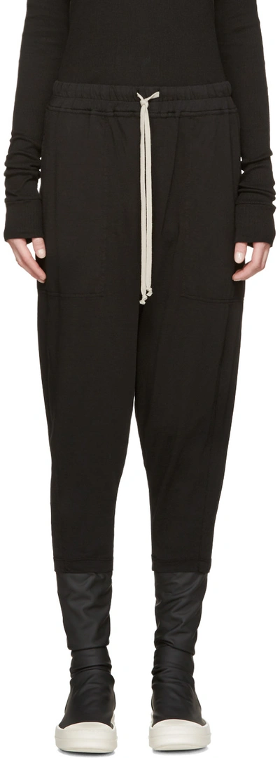 Shop Rick Owens Drkshdw Black Drawstring Lounge Pants