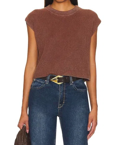 Shop Callahan Beatrice Top In Caramel Cafe In Multi