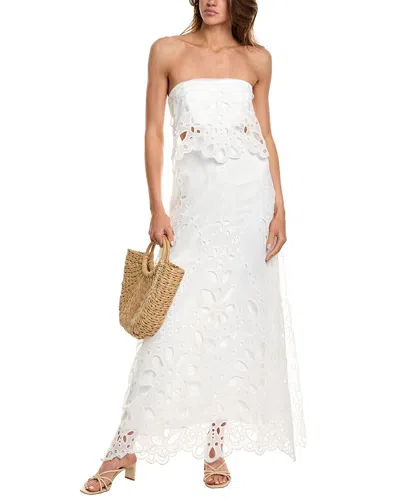 Ba&sh Ba & Sh Robe Venus Eyelet Cut Out Maxi Dress In White