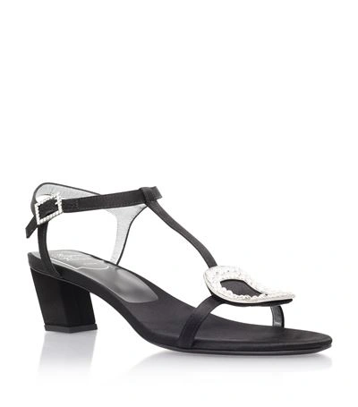 Shop Roger Vivier Chips Satin Sandals 45