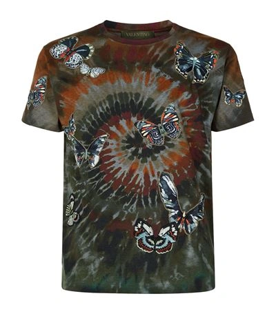 Shop Valentino Tie Dye Butterfly T-shirt