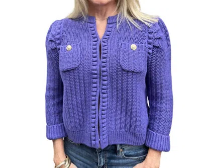 Tyler Boe Sweater Jacket In Violet In Purple