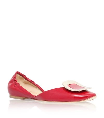 Shop Roger Vivier Patent Chips Ballerina Flats