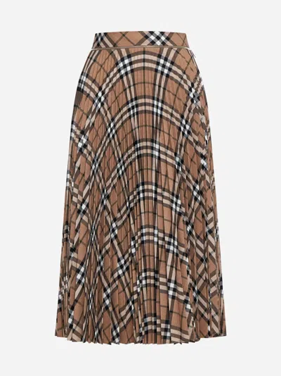 Burberry Embroidered Polyester Blend Skirt