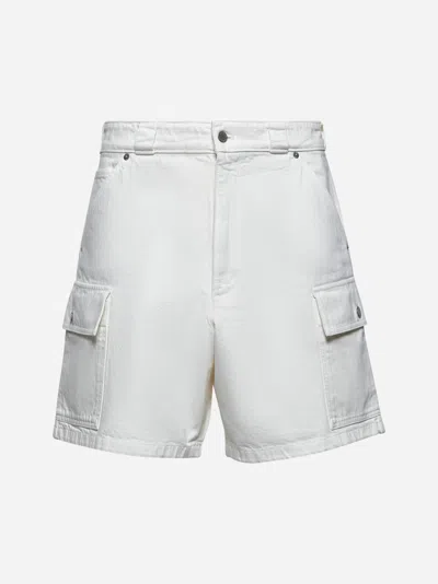 Prada White Denim Cargo Bermuda Shorts