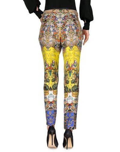 Shop Roberto Cavalli Casual Pants In Yellow