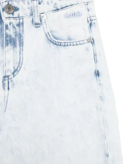 Msgm Distressed Jeans In Blue
