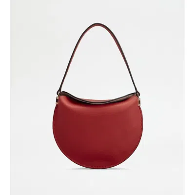 Tod's T Case Hobo Bag In Leather Micro In Red