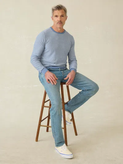 Faherty Movement&trade; Crewneck Sweater In Coastal Shore Stripe
