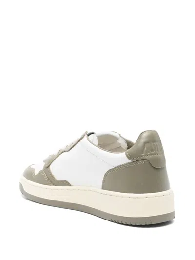 Autry Classic Low-top Sneakers With Perforated Leather Accents In White