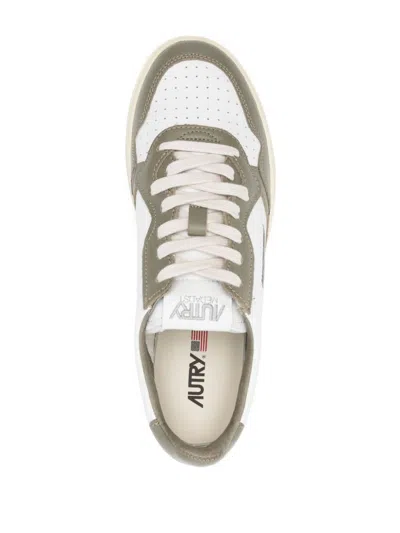 Autry Classic Low-top Sneakers With Perforated Leather Accents In White