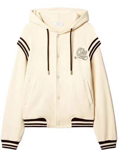 Off-white Varsity-style Hoodie In White
