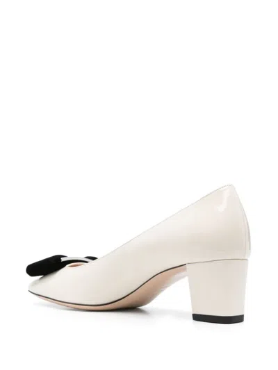 Tom Ford Audrey Velvet Bow Ballerina Pump In White