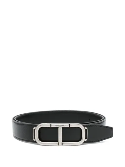 Tom Ford Stadium T Belt In Black